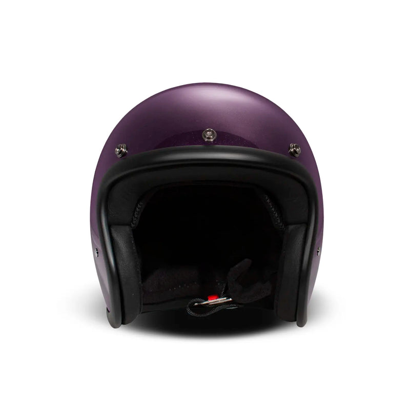 DMD Casque de moto ouvert rétro métallisé