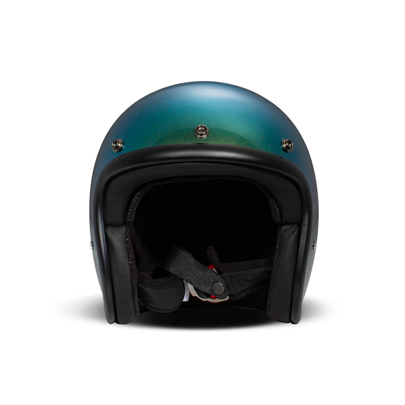 DMD Casque de moto ouvert rétro métallisé