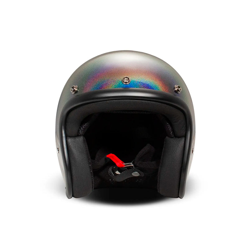 DMD Casque de moto ouvert rétro métallisé