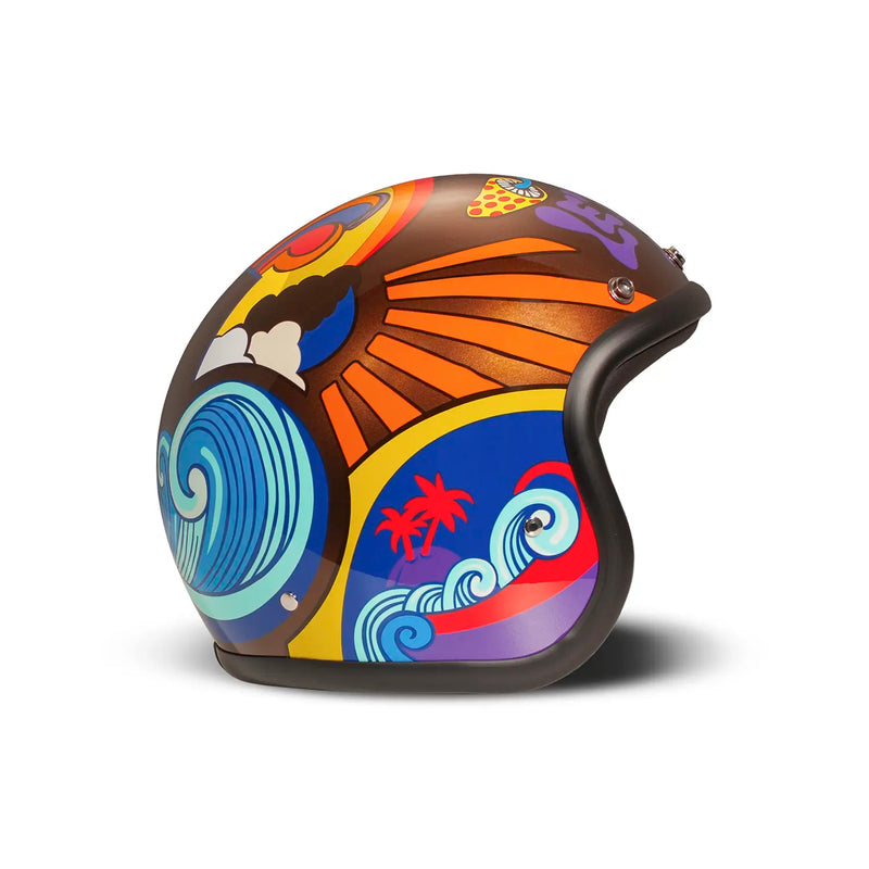 DMD Casque de moto ouvert rétro personnalisé