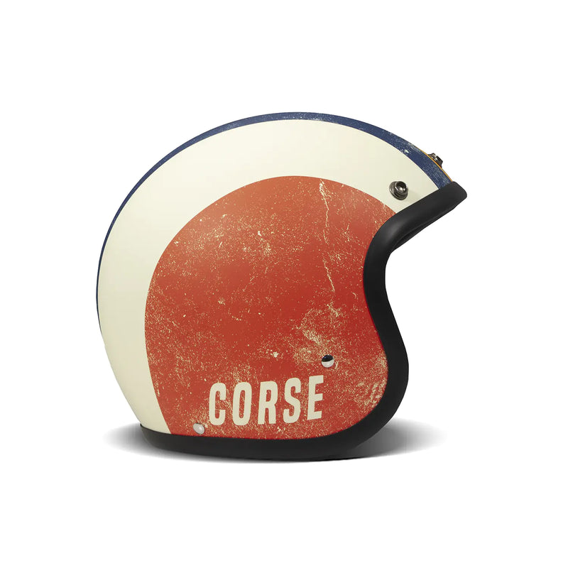 DMD Casque de moto ouvert à graphisme rétro