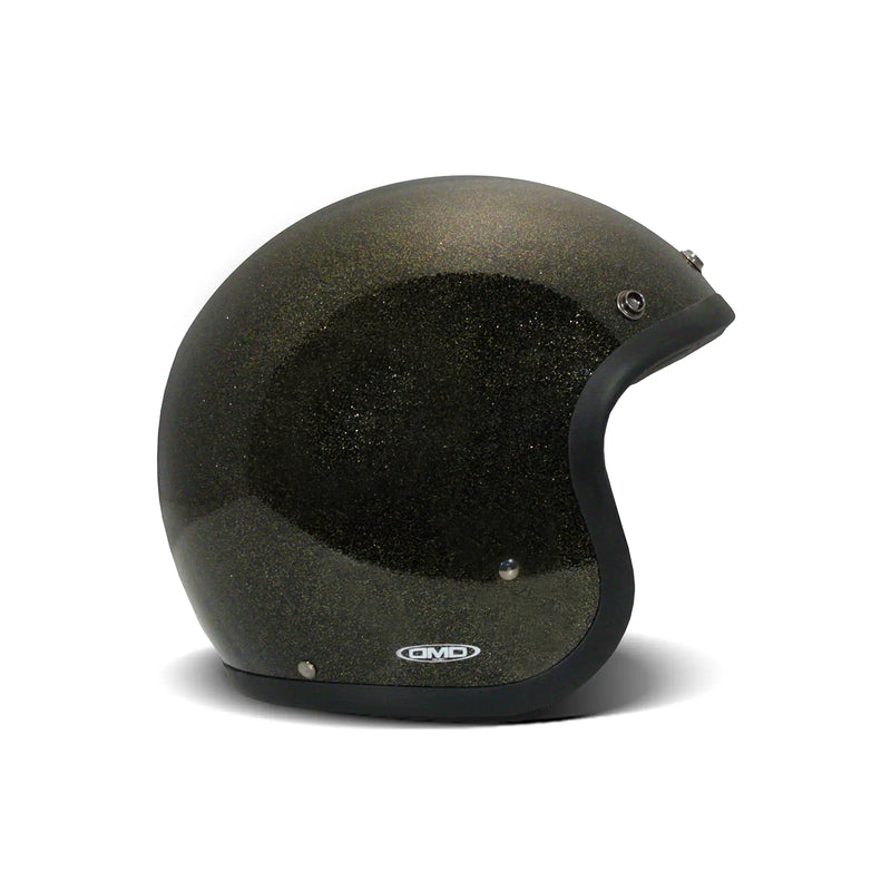 DMD Casque de moto ouvert rétro métallisé