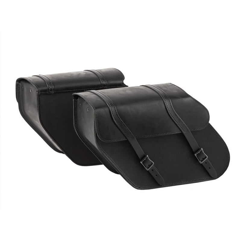 Ledrie Ensemble de sacoches rigides renforcées en cuir pour moto, 24 litres