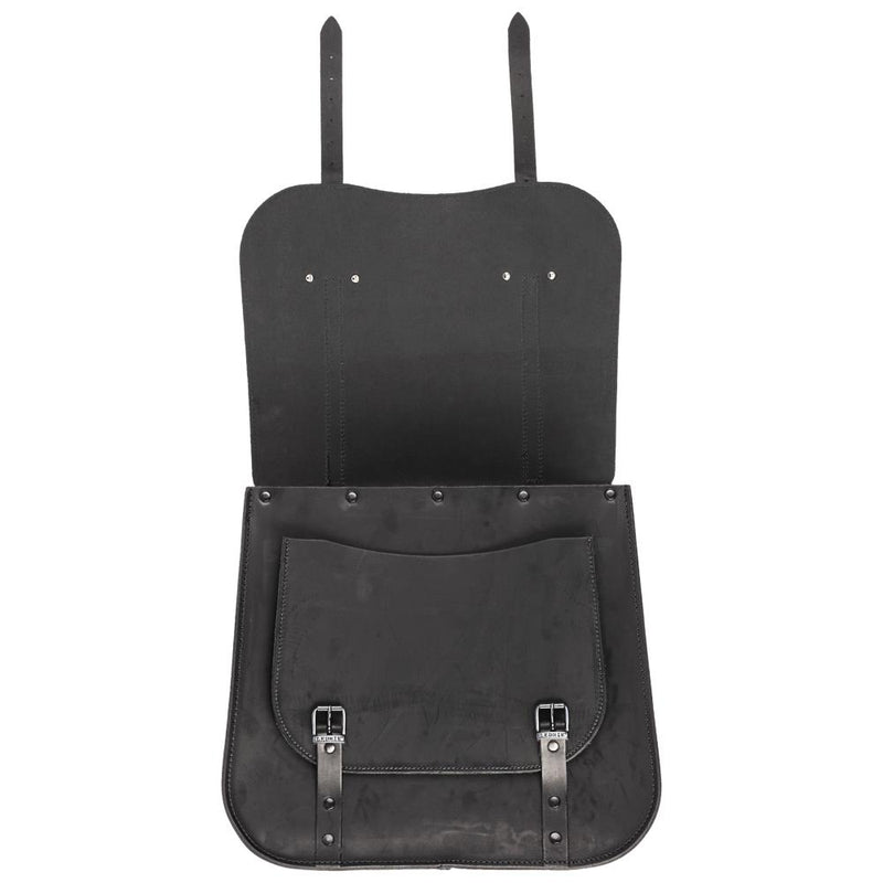 Ledrie Sacoche de moto classique en cuir 30 L