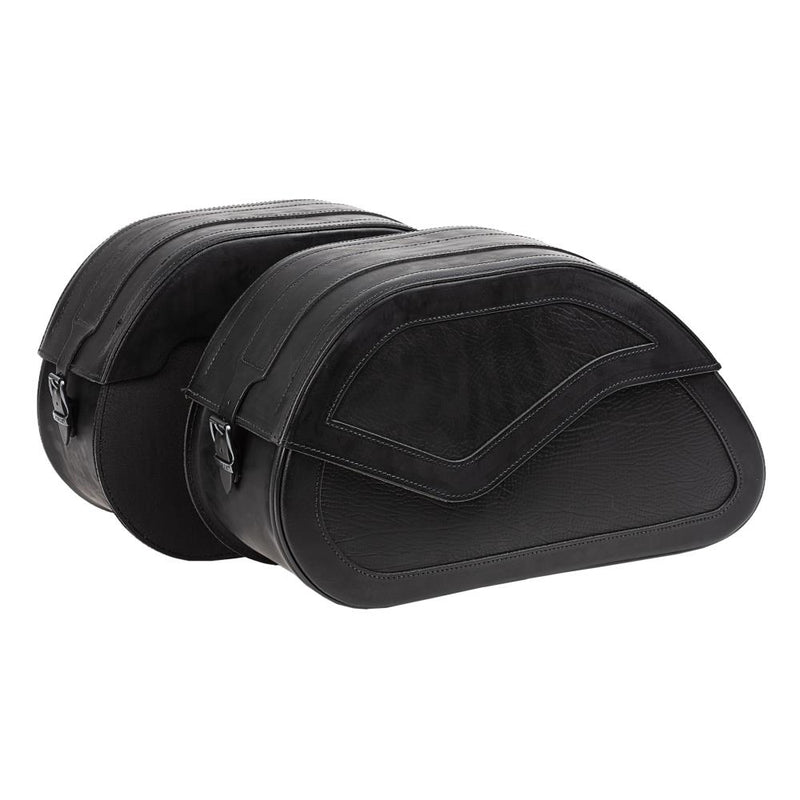 Ledrie Ensemble de sacoches rigides renforcées en cuir pour moto, 54 litres