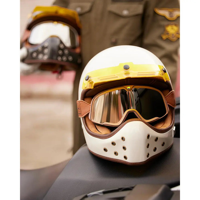 By City Casque de moto The Rock Retro Motocross
