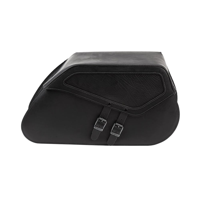 Ledrie Ensemble de sacoches rigides renforcées en cuir pour moto, 40 L