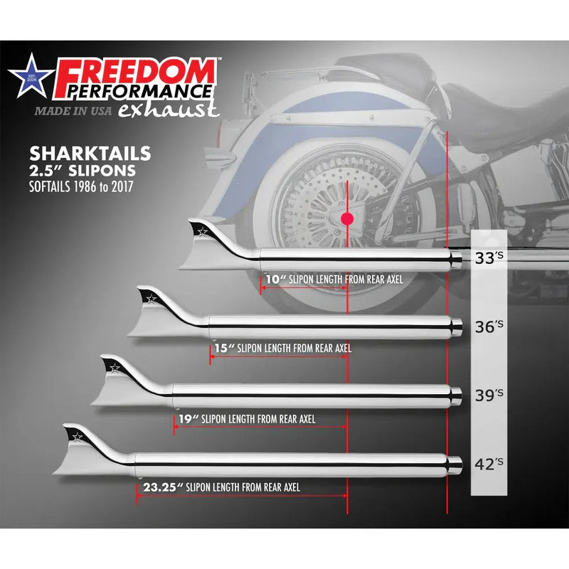 Freedom Performance Echappement Sharktail True Duals pour Harley