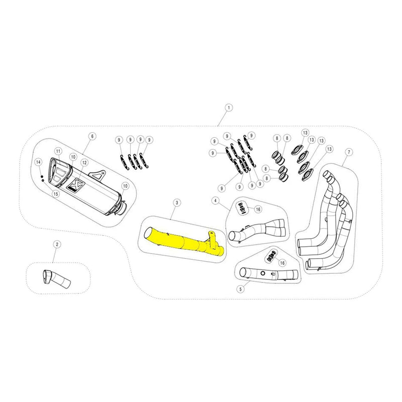 Akrapovic Replacement Link Pipe L-S13R5