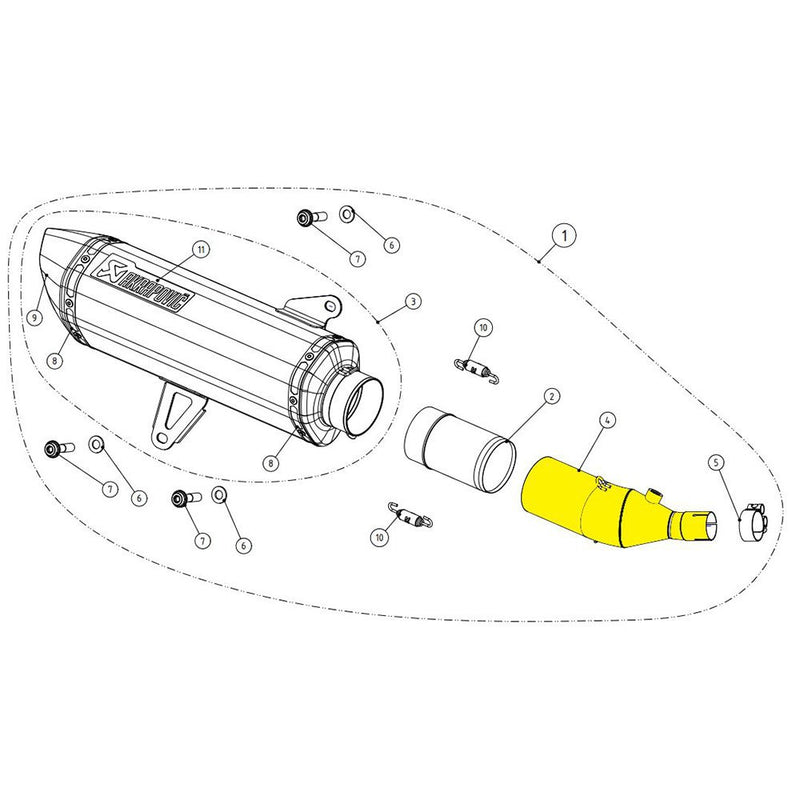 Akrapovic Replacement Link Pipe L-Y3SO3