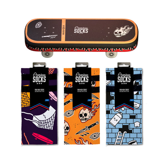 American Socks Skateboard Gift Box Signature Socks 36-41  - Customhoj