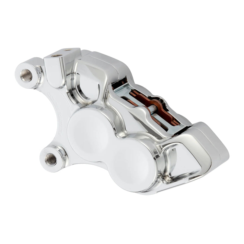 Arlen Ness 4-piston Front Brake Caliper for Harley 06-17 FLST Softail / Front Left / Chrome