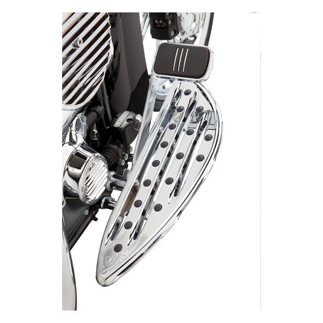 Arlen Ness Deep Cut Rider Floorboards for Harley 86-17 FL Softail; 12-16 Dyna FLD Switchback; 83-21 Touring, Trikes / Chrome