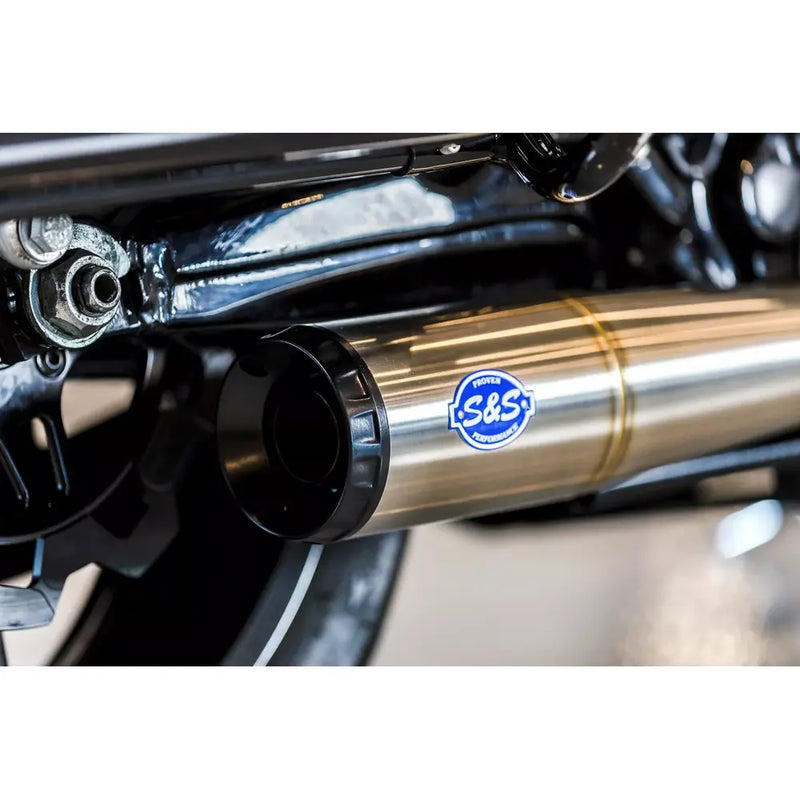 S&S Système d'échappement 2 en 1 en acier inoxydable Diamondback pour Harley