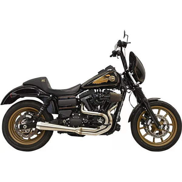 Système d'échappement Bassani Greg Lutzka 2-into-1 en inox pour Harley