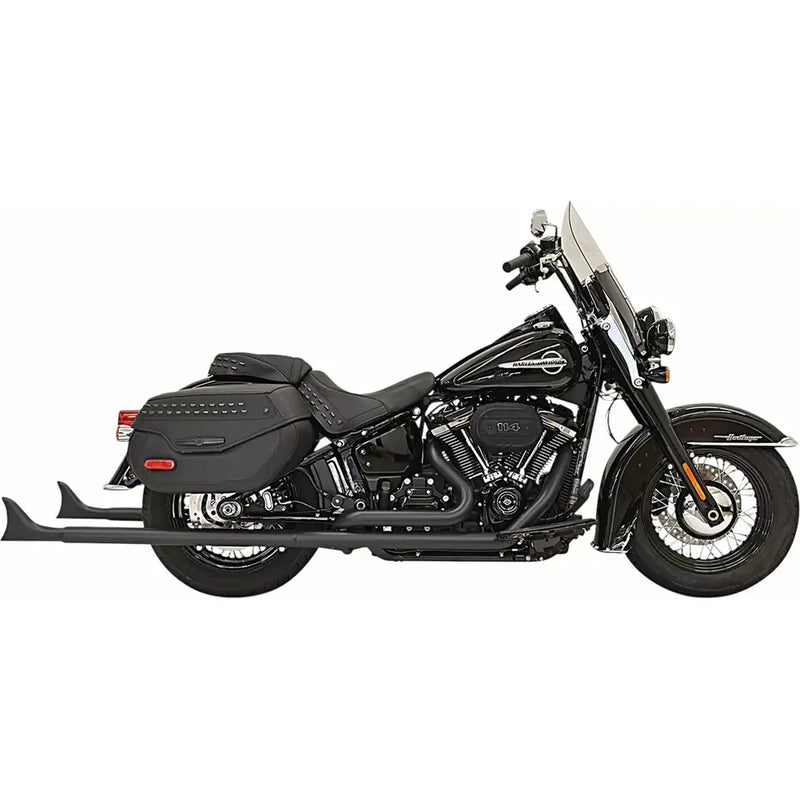 Bassani Fishtail True Dual Exhaust System for Harley 18-24 Softail Deluxe / Heritage Classic / Black / 39"  - Customhoj