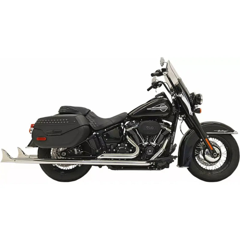 Bassani Fishtail True Dual Exhaust System for Harley 18-24 Softail Deluxe / Heritage Classic / Chrome / 36"  - Customhoj