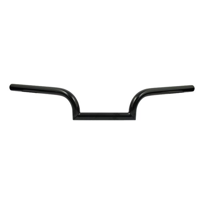 Biltwell 1" Mustache Motorcycle Handlebars Black / No dimples