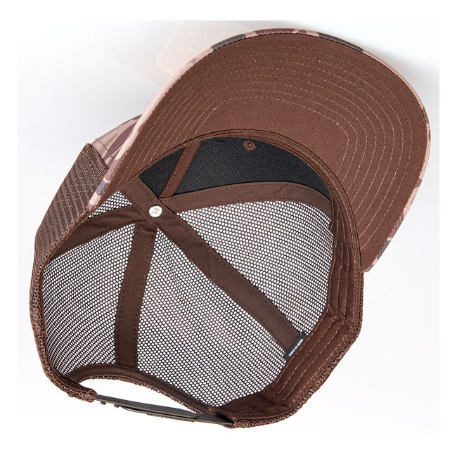 Biltwell Bark Snap Back Cap Brown Camo