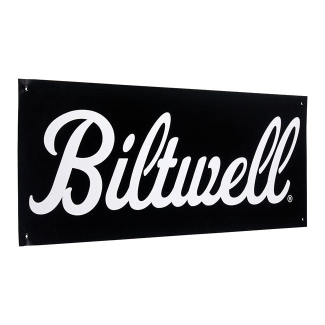 Biltwell Script Shop Banner Black/White