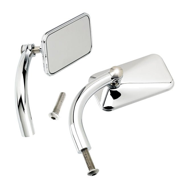 Biltwell Utility Motorcycle Mirror Set Rectangle Perch-Mount