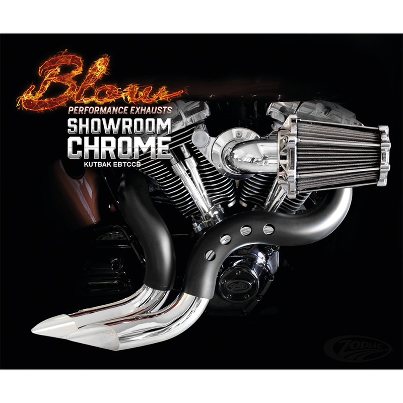 Blow Performance Kutback Exhaust System for Touring Touring 1984-2013 / Chrome / Black