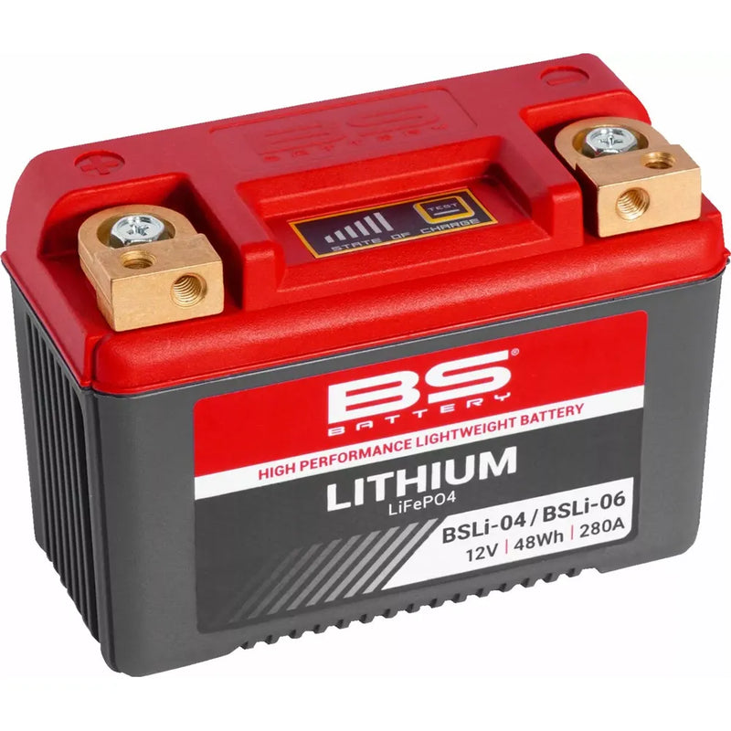 BS Battery High Performance Lithium LiFePO4 Motorcycle Battery BSLI04/06 (4AH / 280CCA / 0.95KG / 134x65x92mm)