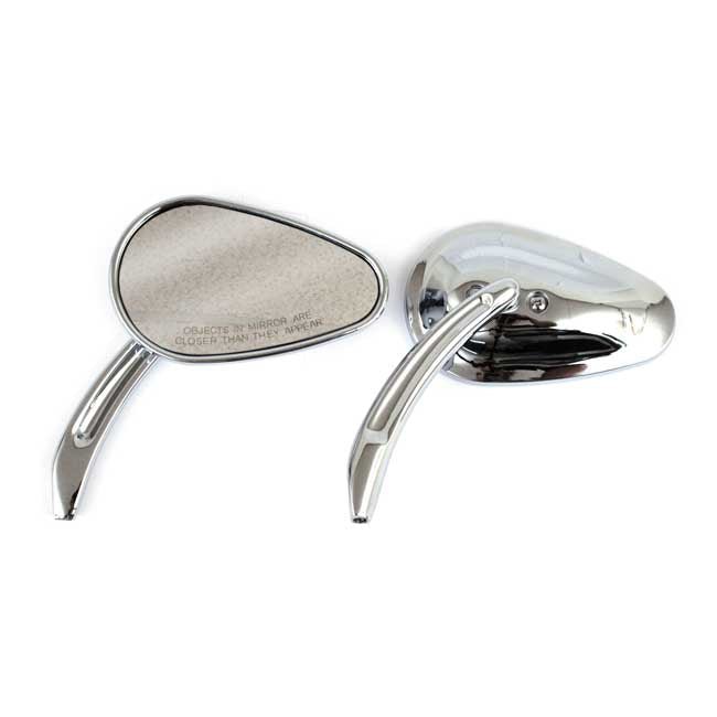 Bullet Motorcycle Mirror Set HD Chrome