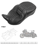 C.C Rider Sunriser 2-Up Seat for Harley  - Customhoj