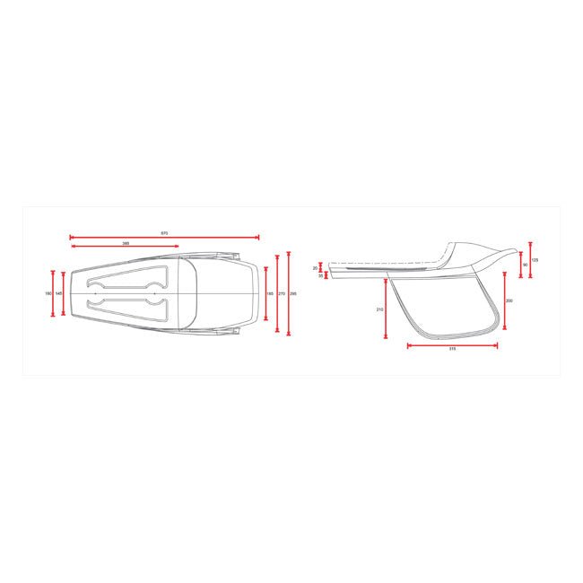 C-Racer Bolntor SCR51 Flat Track Seat Black