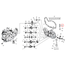 Cam Drive / Cover Parts Diagram Exploded View for Harley 45" Flathead 34) 32-73 45" SV. Slotted adjusting screw, chain oiler. Replaces OEM: 26383-32 & 63614-72