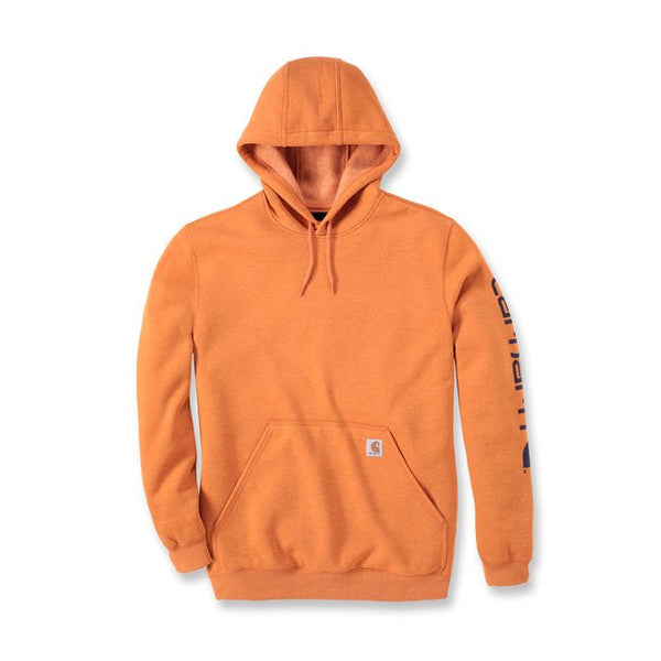 Carhartt Sleeve Logo Hoodie Marmalade Heather / S