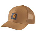 Carhartt Twill Mesh Back Logo Patch Cap Brown  - Customhoj