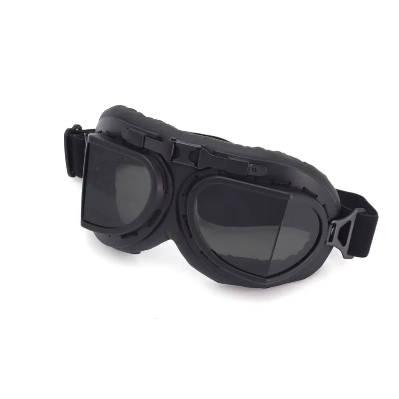 Cavalero Jet Classic Vintage Motorcycle Goggles Black / Tinted