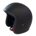 Cavalero Slimline Solid Low Profile Open Jet Helmet Matte Black (without visor buttons) / S (53-54cm)