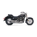 Cobra Slashcut Chrome Slip-On Mufflers for Yamaha 97-17 XVS650 Dragstar 650