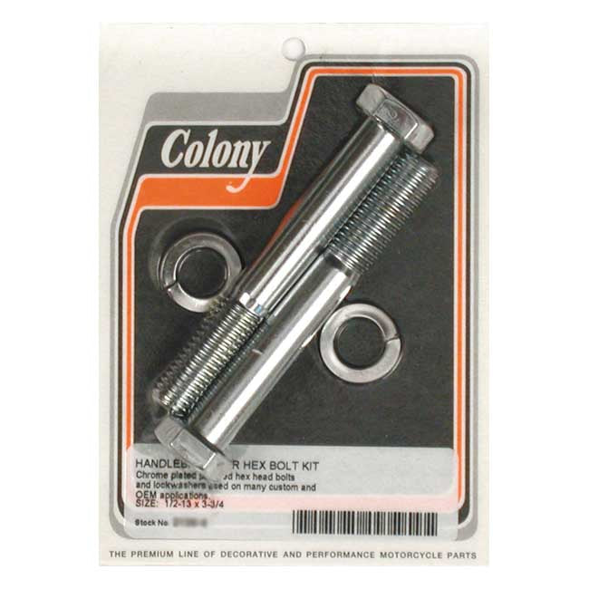 Colony Riser Bolt Set Chrome hex head / 1/2-13 / 3 3/4" (9.52cm)