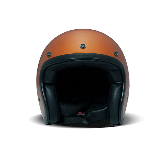 DMD Casque de moto ouvert rétro métallisé
