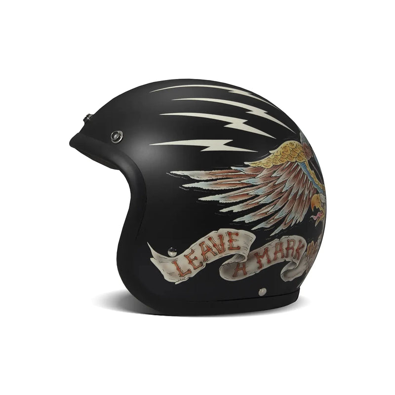 DMD Retro Graphic Open Motorcycle Helmet  - Customhoj