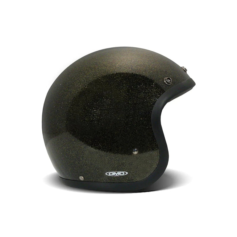 DMD Retro Metallic Open Motorcycle Helmet Glitter Bronze / XS (54cm)  - Customhoj