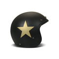 DMD Retro Star Open Motorcycle Helmet Black/Gold / XS (54cm)  - Customhoj