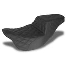 DNA King Step-Up Seat for Harley 08-25 Touring / Double Diamond / Black  - Customhoj