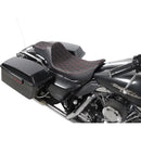 Drag Specialties Predator III Extended Reach Seat for Harley 97-07 Touring / Diamond Black / Red  - Customhoj