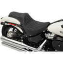 Drag Specialties Predator III Seat for Harley 18-25 Softail Deluxe / Heritage / Slim / Street Bob / Standard / Diamond Black / Silver  - Customhoj