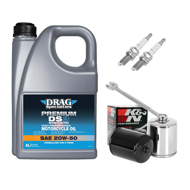 Drag Specialties Service Kit Synthetic Complete for Harley Sportster 1984-2022 / Chrome