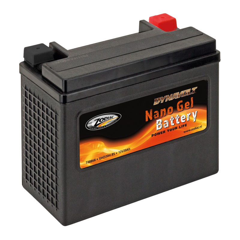 Dynavolt Nano Gel Motorcycle Battery for Harley 82-94 FXR (YTX20-BS / 65991-82B, 20AH, 540CA, 360CCA)