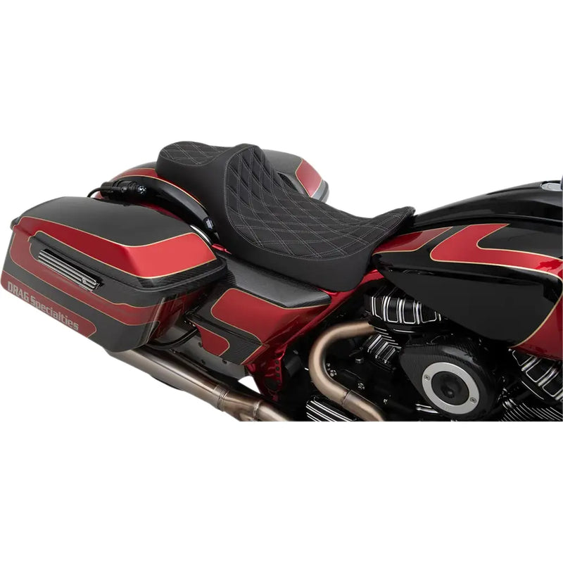 Drag Specialties Siège Predator III à portée étendue pour Harley 