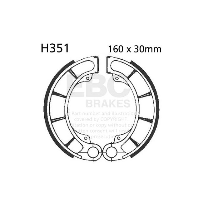 EBC Rear Brake Shoes for Honda CB 400 SS 01-05