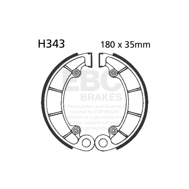 EBC Rear Brake Shoes for Honda NV 400 NC40 Shadow Slasher 00-02