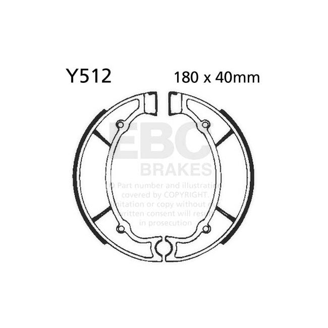 EBC Rear Brake Shoes for Yamaha XJ 550 81-84